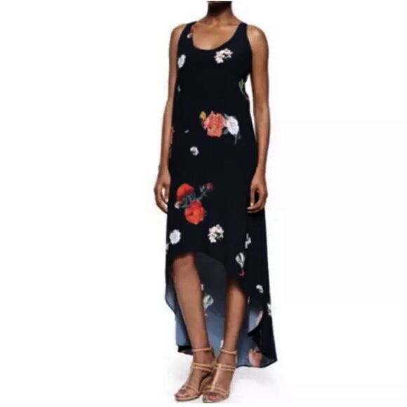Alice + Olivia Veronica Floral High Low Dress Size Medium - Picture 1 of 11